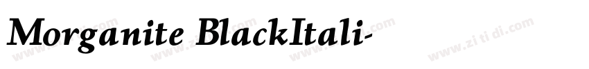 Morganite BlackItali字体转换